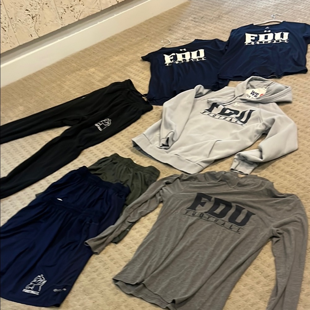 FDU Football Apparel Set - Blue and Gray